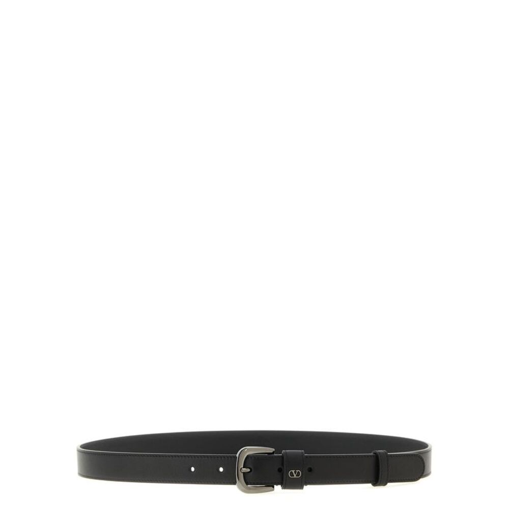 Valentino Garavani Black Calfskin Regular Men's Belt